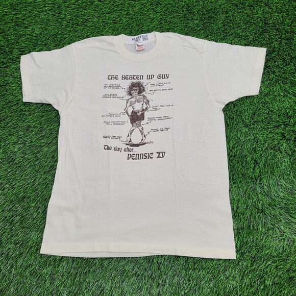 Vintage 1986 Funny Pennsic-War Shirt Medium 20x26 Medieval USA - Picture 1 of 14